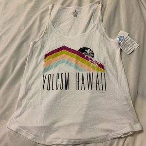 White Volcom Tank